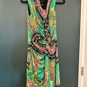 Vintage Cartise Made in Canada Shift Dress Baroque print size 8